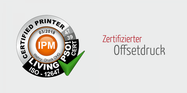 Living PSO Zertifizierung für Offsetdruck